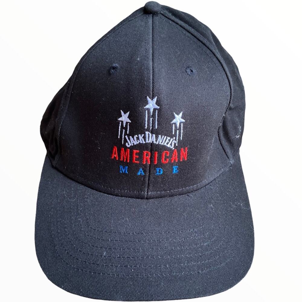 Jack Daniels Snapback Hat Headstart 6 Panel American Made Black